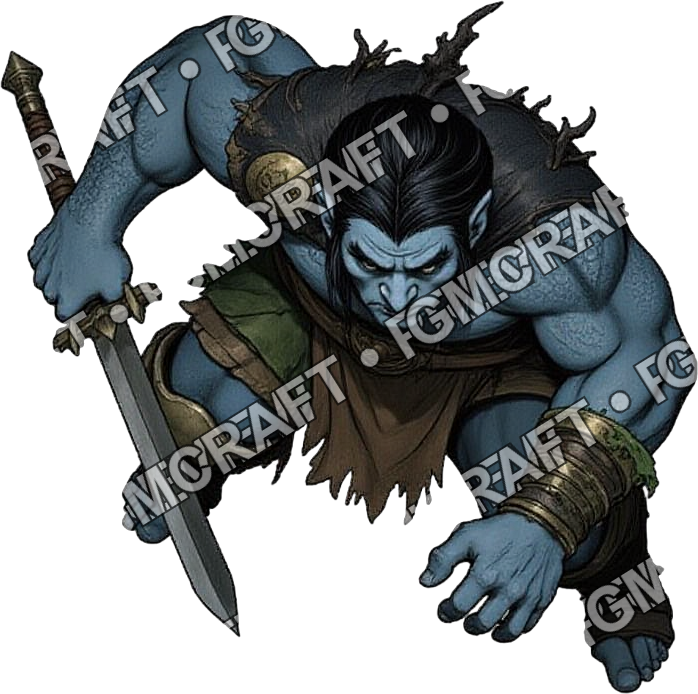 1 A Fierce Triton Warrior With Pale Blue Skin Dual Wielding Short Swords Tpdn 1159 2 Created By Rpgbot 11 05 top-down token preview