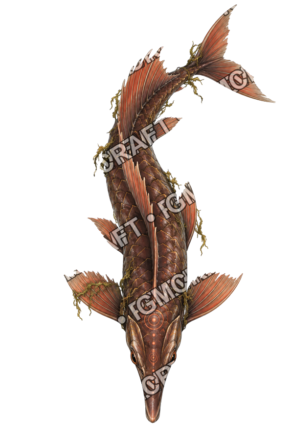 Pirate Ocean 0304 Blade Fish Stranded Lens Topdown Token top-down token preview
