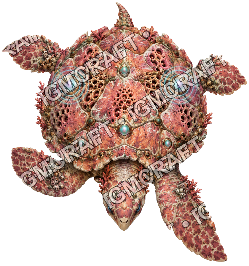 Pirate Ocean 0317 Armored Turtle Mimetic Lens Topdown Token top-down token preview