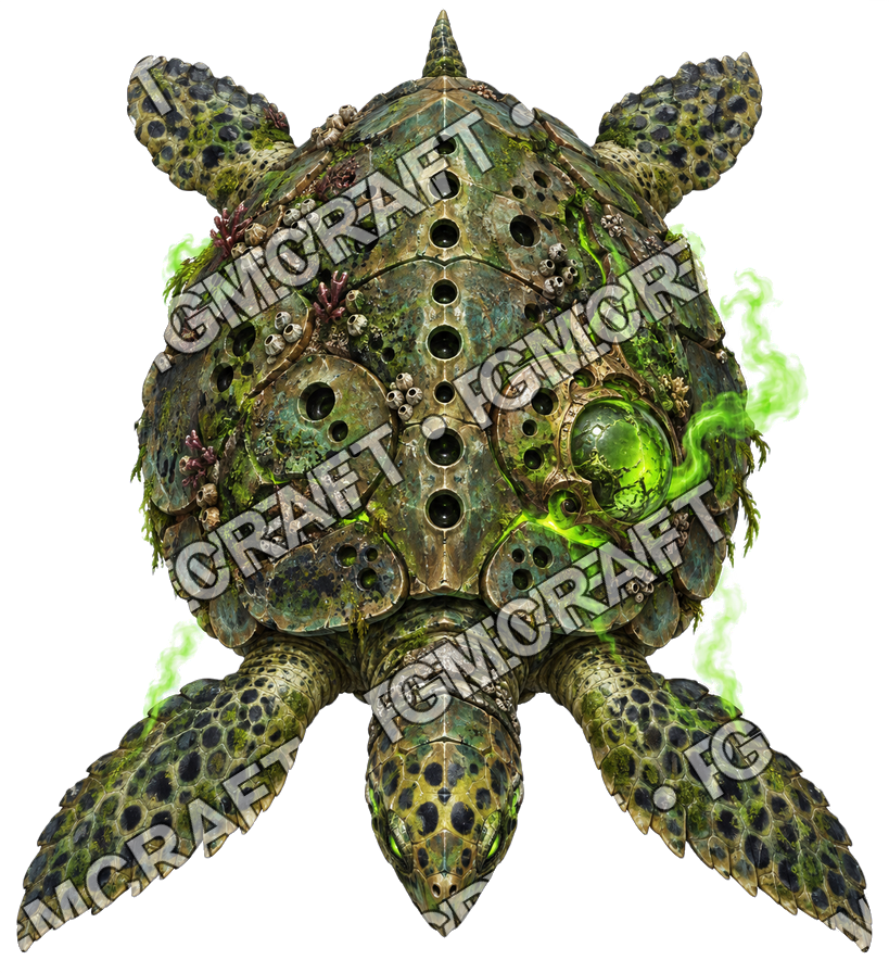 Pirate Ocean 0319 Armored Turtle Toxic Lens Topdown Token top-down token preview