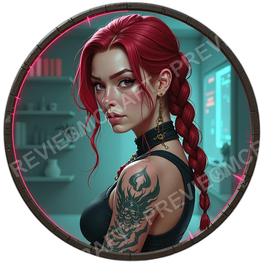 Nocturne Graftsmith, Female, Luminescent Suture Web, Retractable Nanoscissors, Consent Ribbon Strap, Ripperdocs, ,Middle,Aged Adult,1.8,, ,Extremely M 0001 top-down token preview