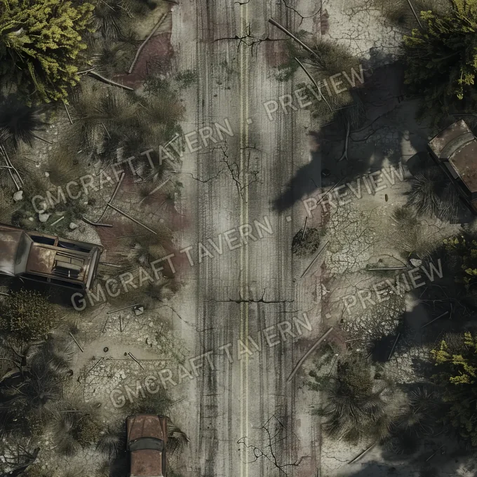 Highway With Old C battlemap preview