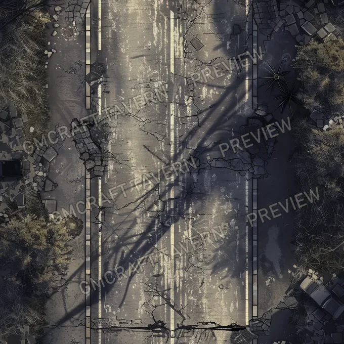 Destroyed Hightway Battlemap battlemap preview