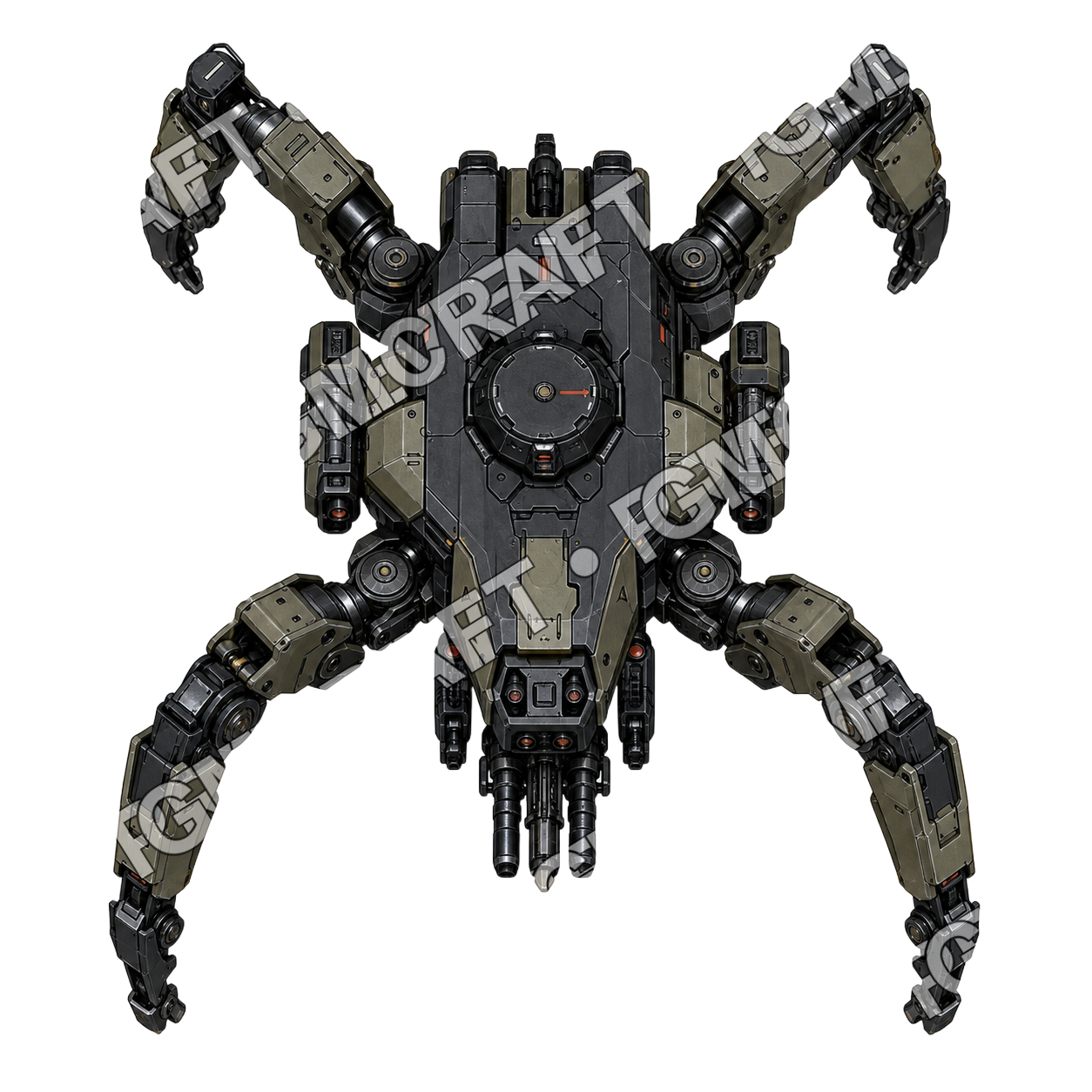 Breach Spider Drone top-down token preview