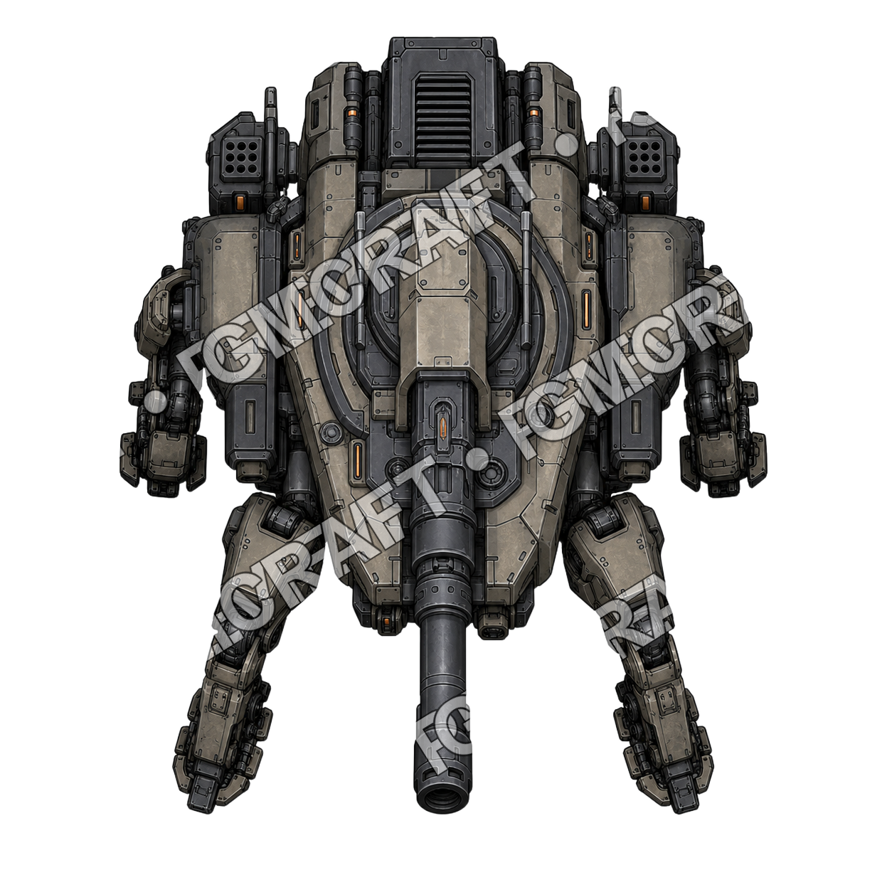 Siege Turret Walker top-down token preview