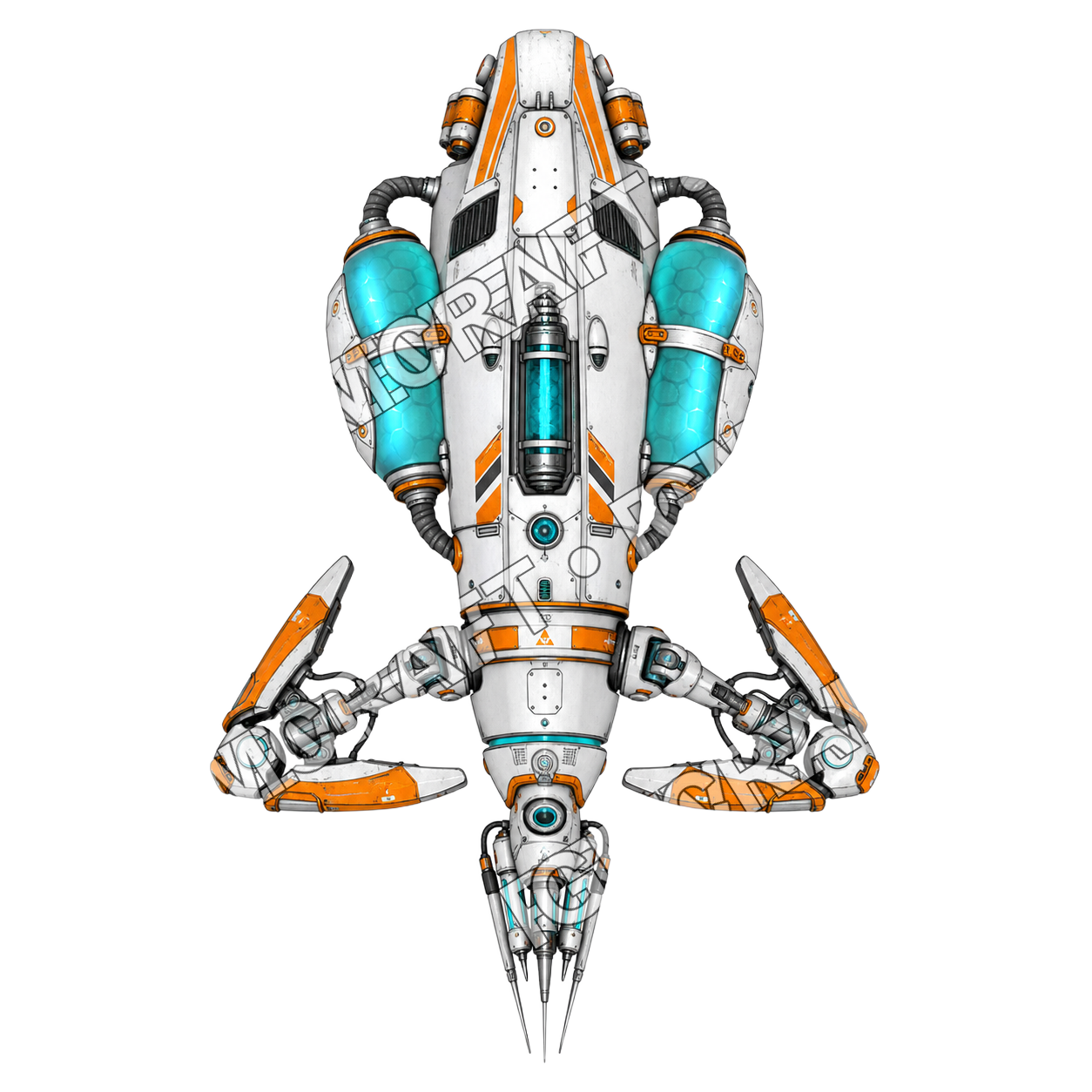 Brine Spindle Drone top-down token preview