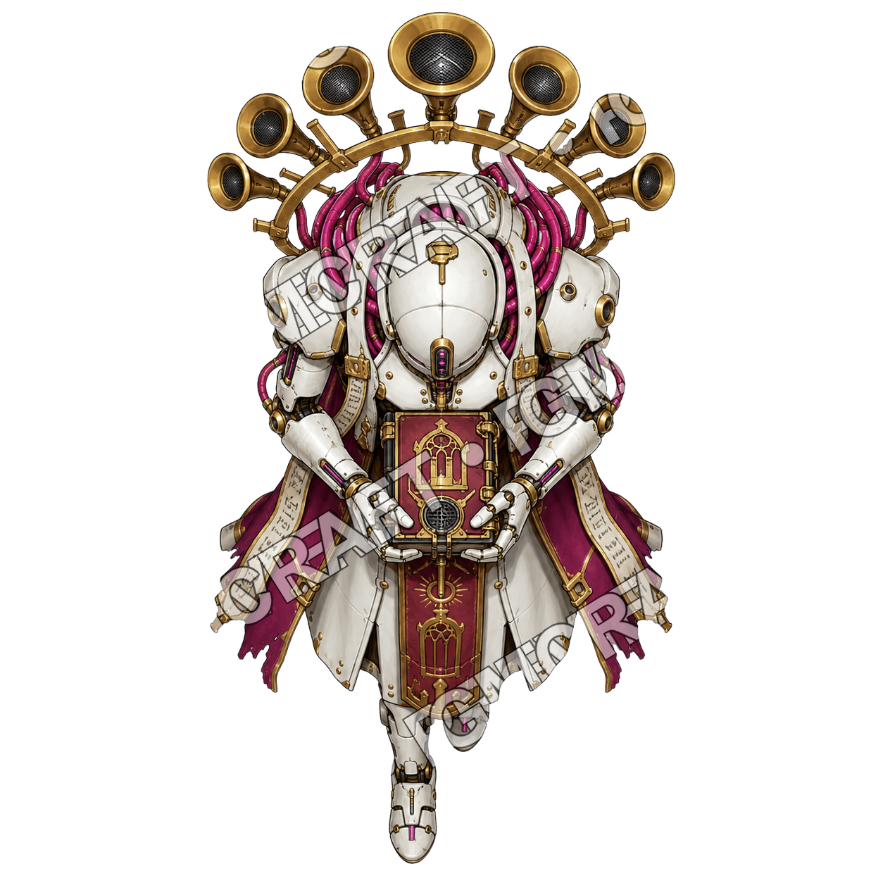 Choir Servitor top-down token preview