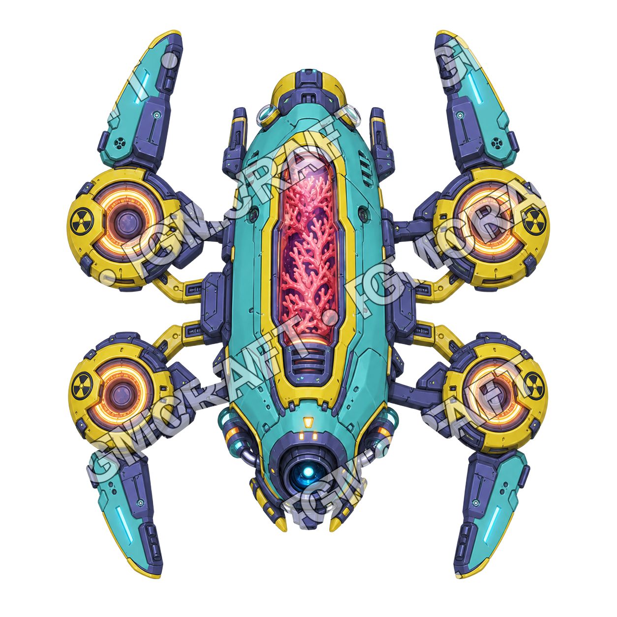 Coralrail Drone top-down token preview