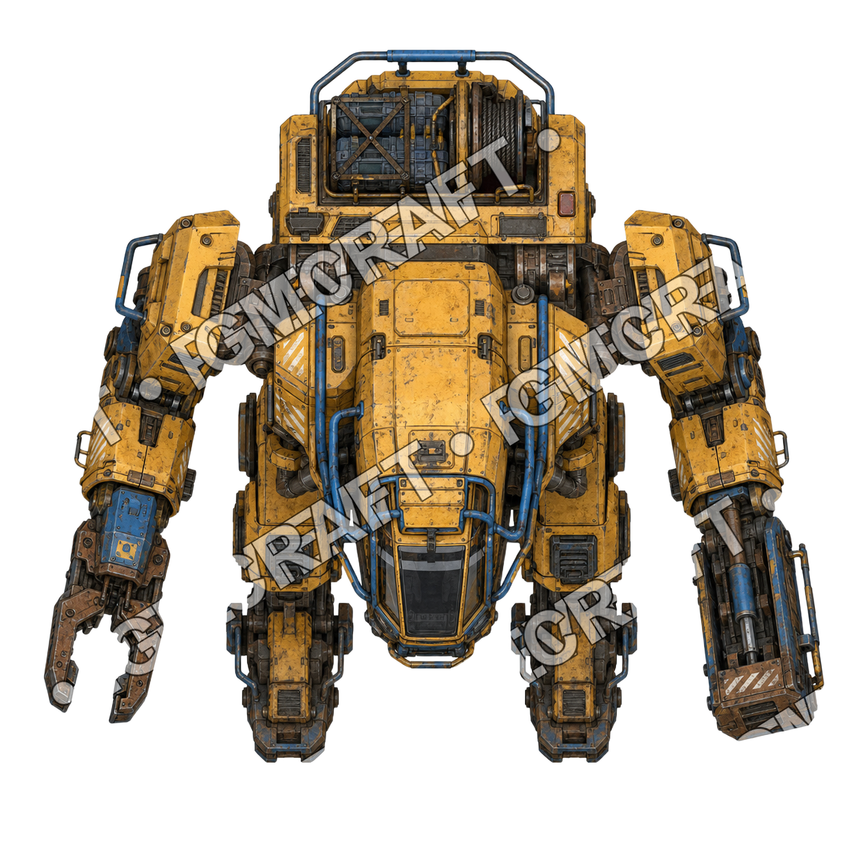 Dustline Loader Mech top-down token preview