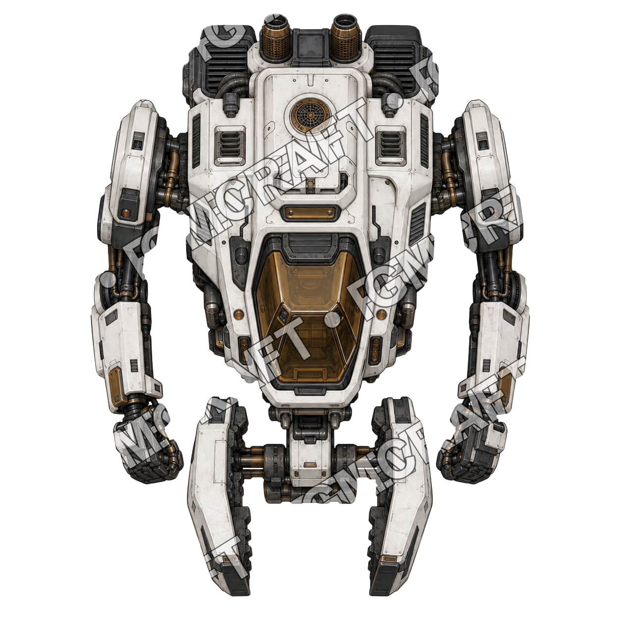 Husk Press Mech top-down token preview