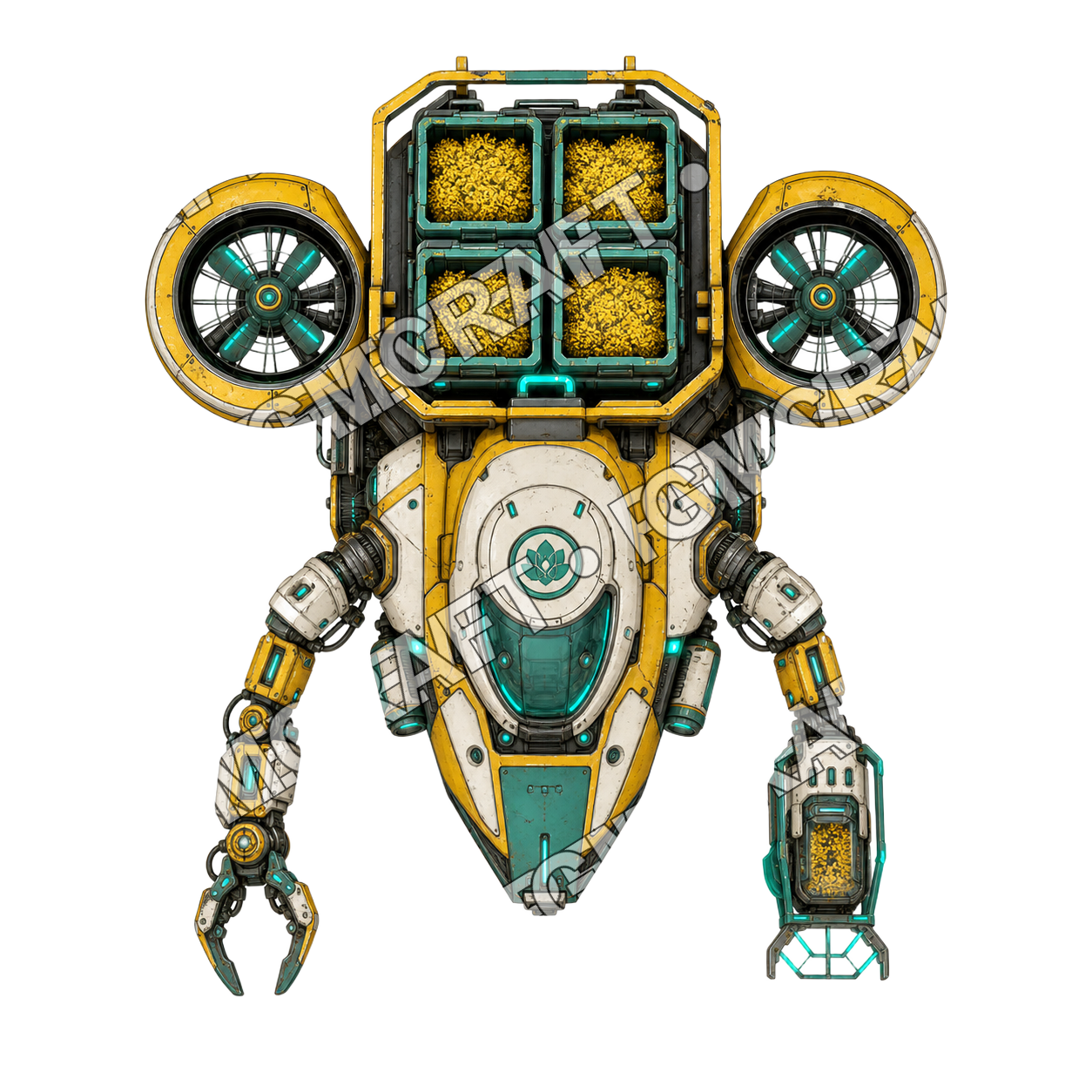 Pollen Skiff Drone top-down token preview