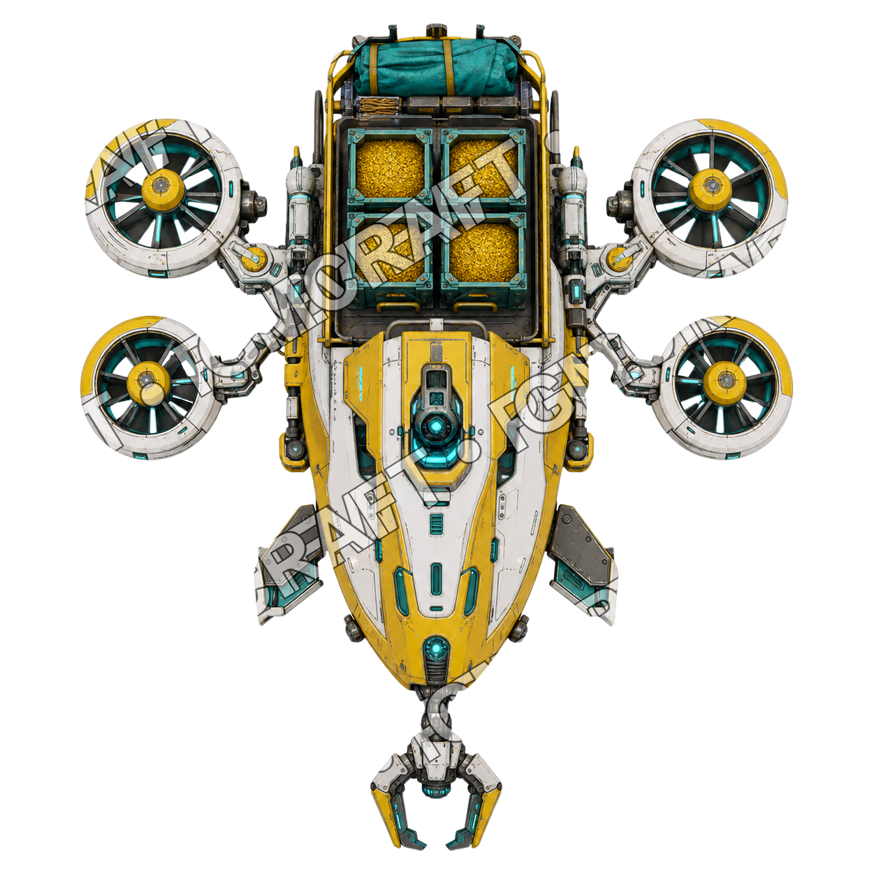 Pollen Skiff Unit top-down token preview