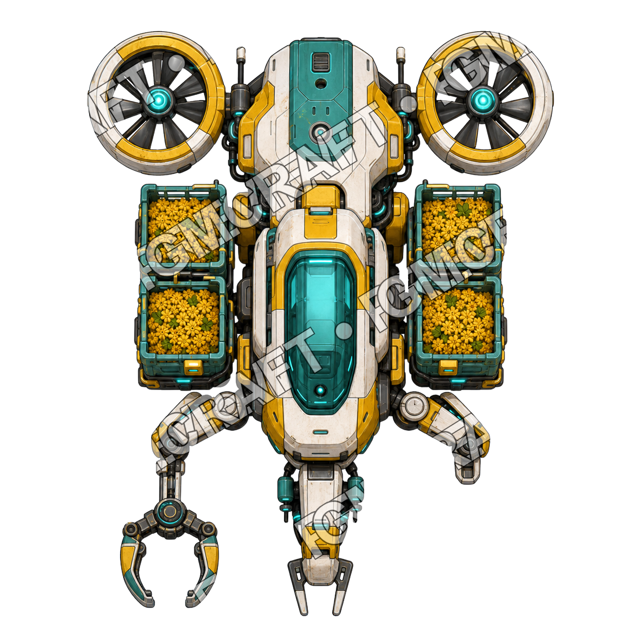 Pollenbarge Drone top-down token preview