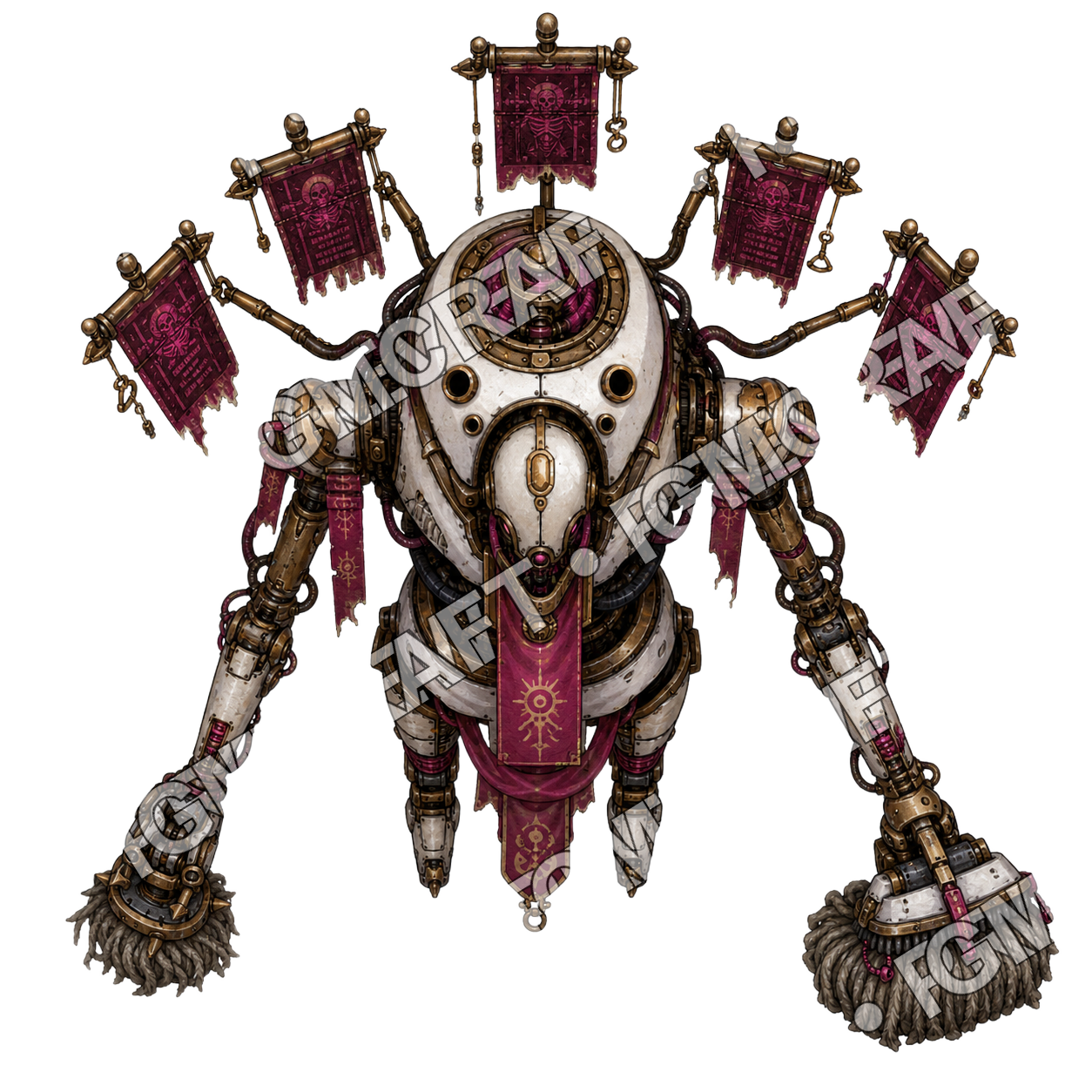 Prayer Screen Mopbot top-down token preview