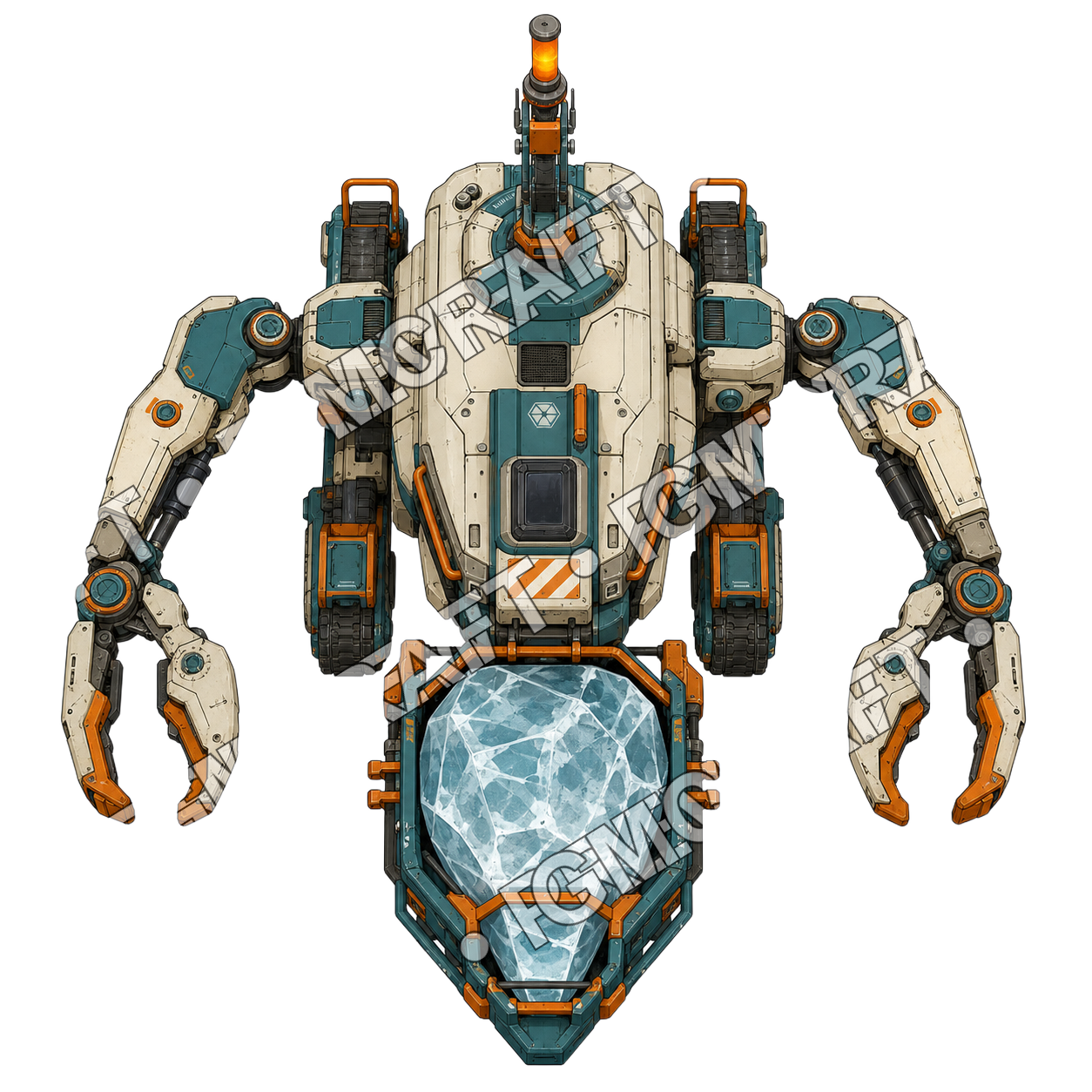 Prism Sled Mech top-down token preview