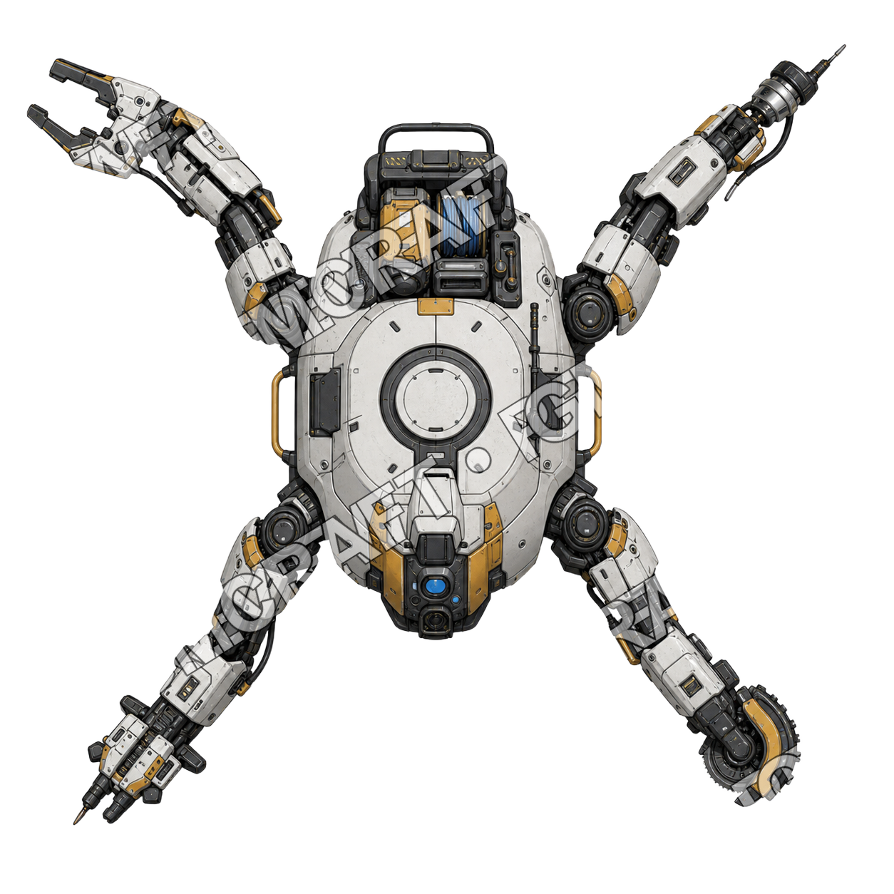 Repair Drone Quad top-down token preview