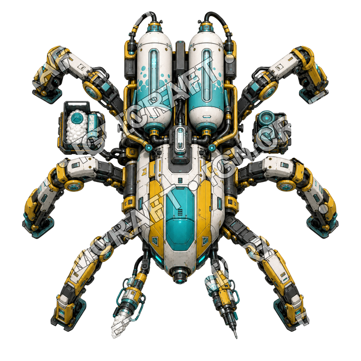 Sealant Spider Mech top-down token preview