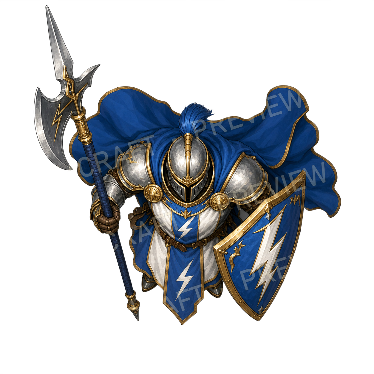 Halberd Marshal top-down token preview
