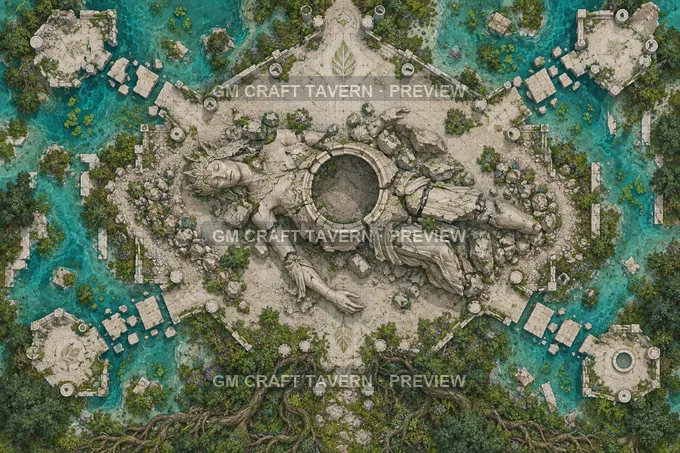 Sanctuary Of The Last Colossus battlemap preview