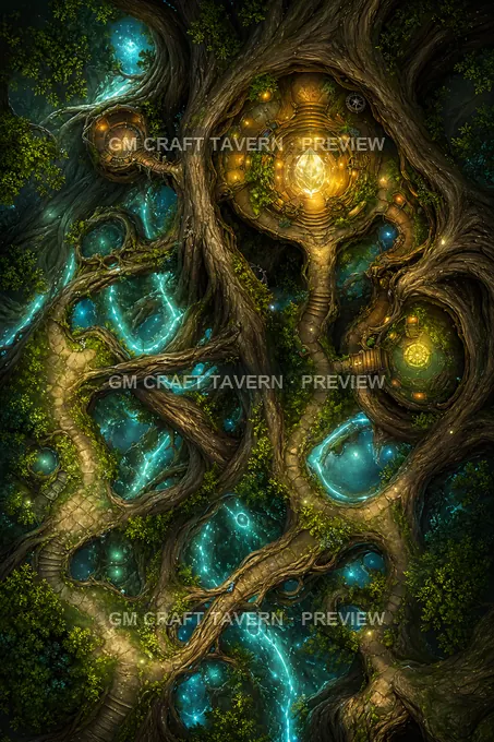 Heartoak Hollow Crossing battlemap preview