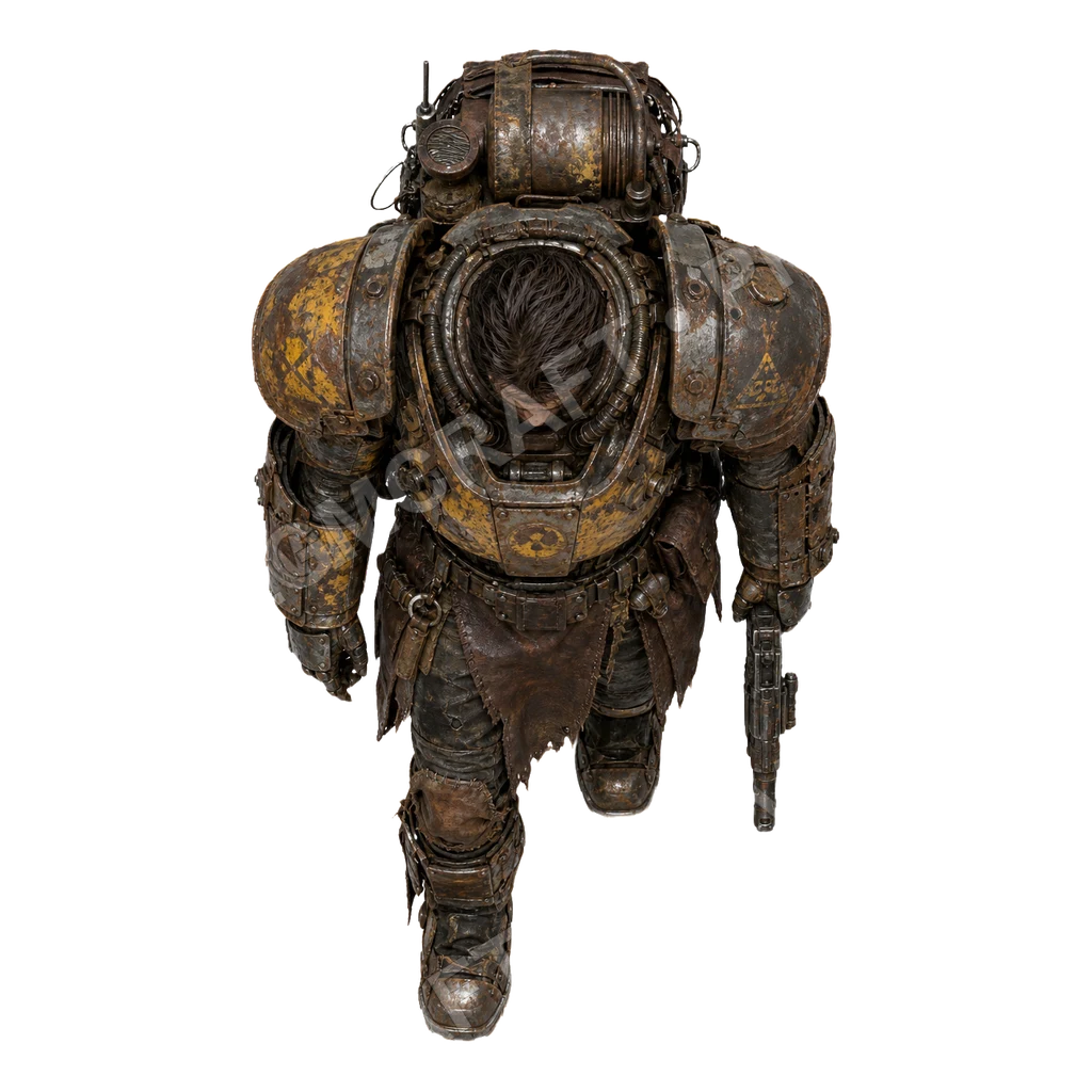 Salvaged Power Armor 07 top-down token preview