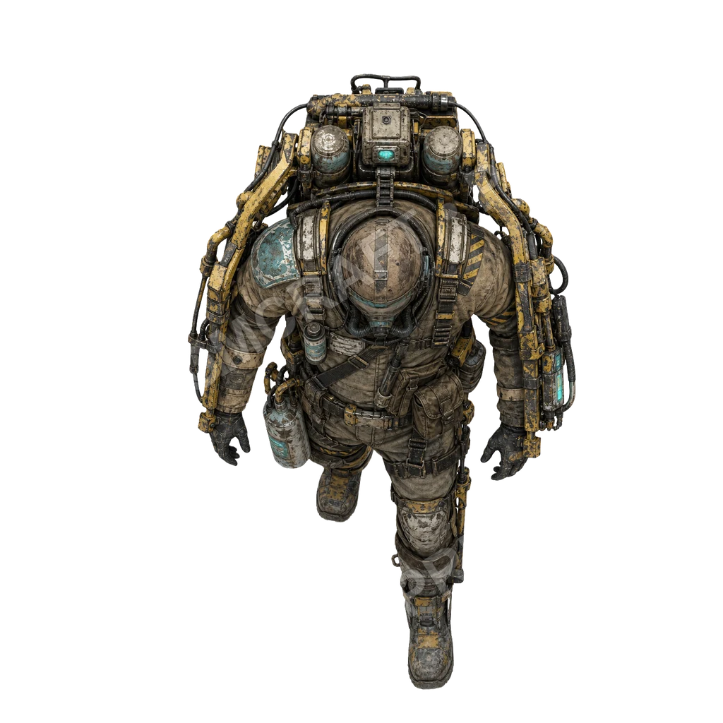 Salvaged Power Armor 34 top-down token preview