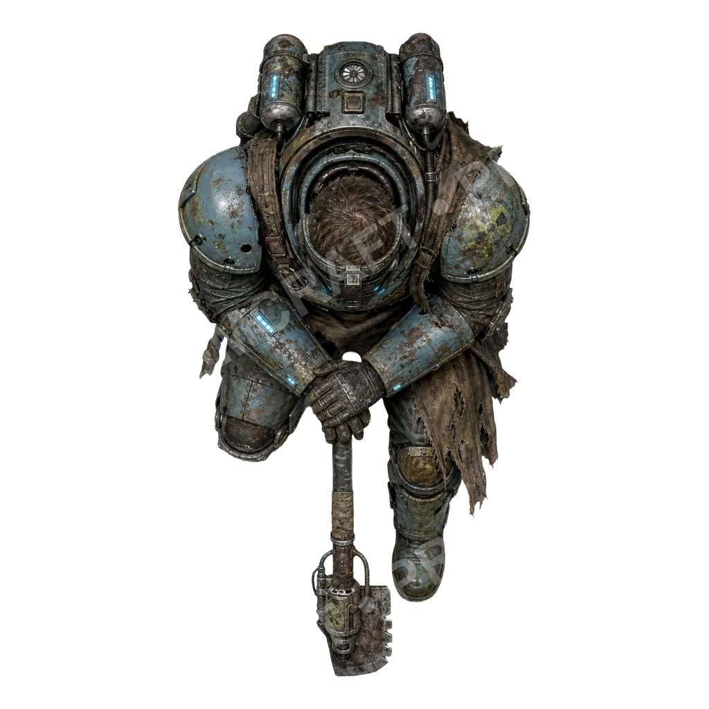 Salvaged Power Armor 35 top-down token preview