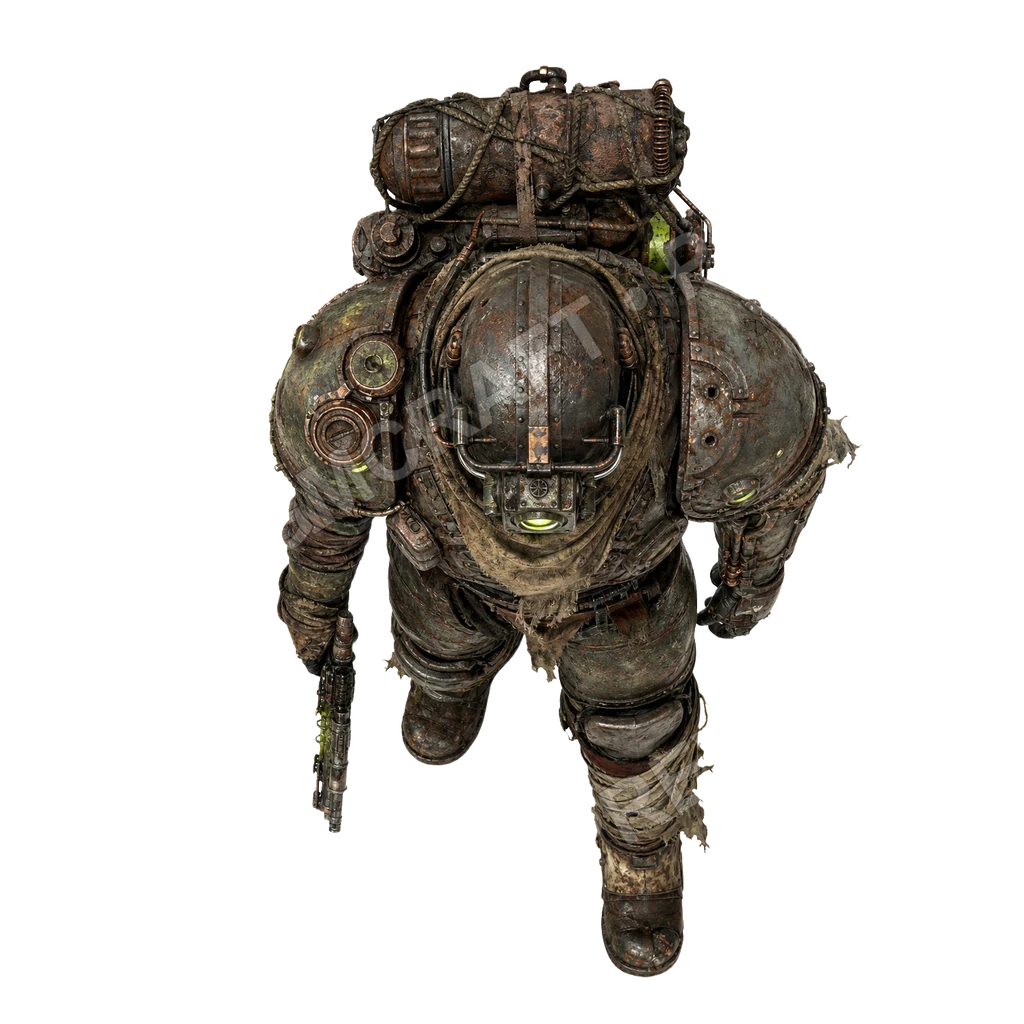Salvaged Power Armor 37 top-down token preview