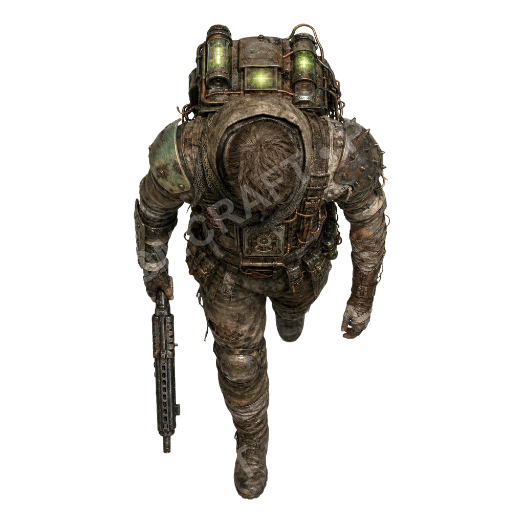 Salvaged Power Armor 38 top-down token preview