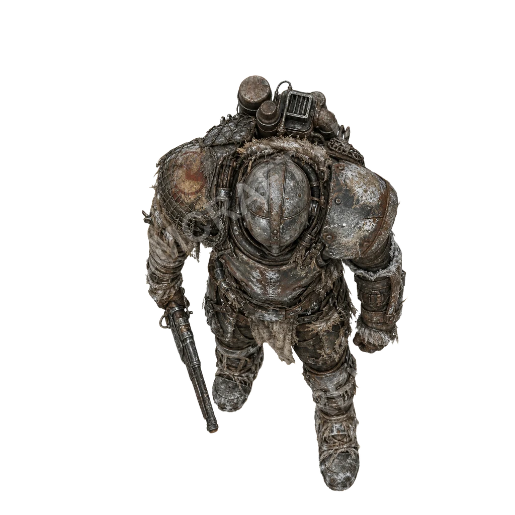 Salvaged Power Armor 42 top-down token preview
