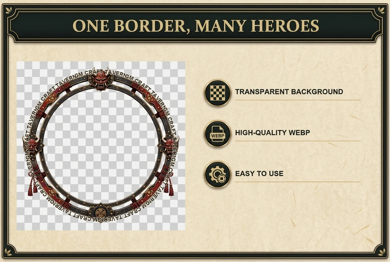 Samurai & Oni Borders product preview 1