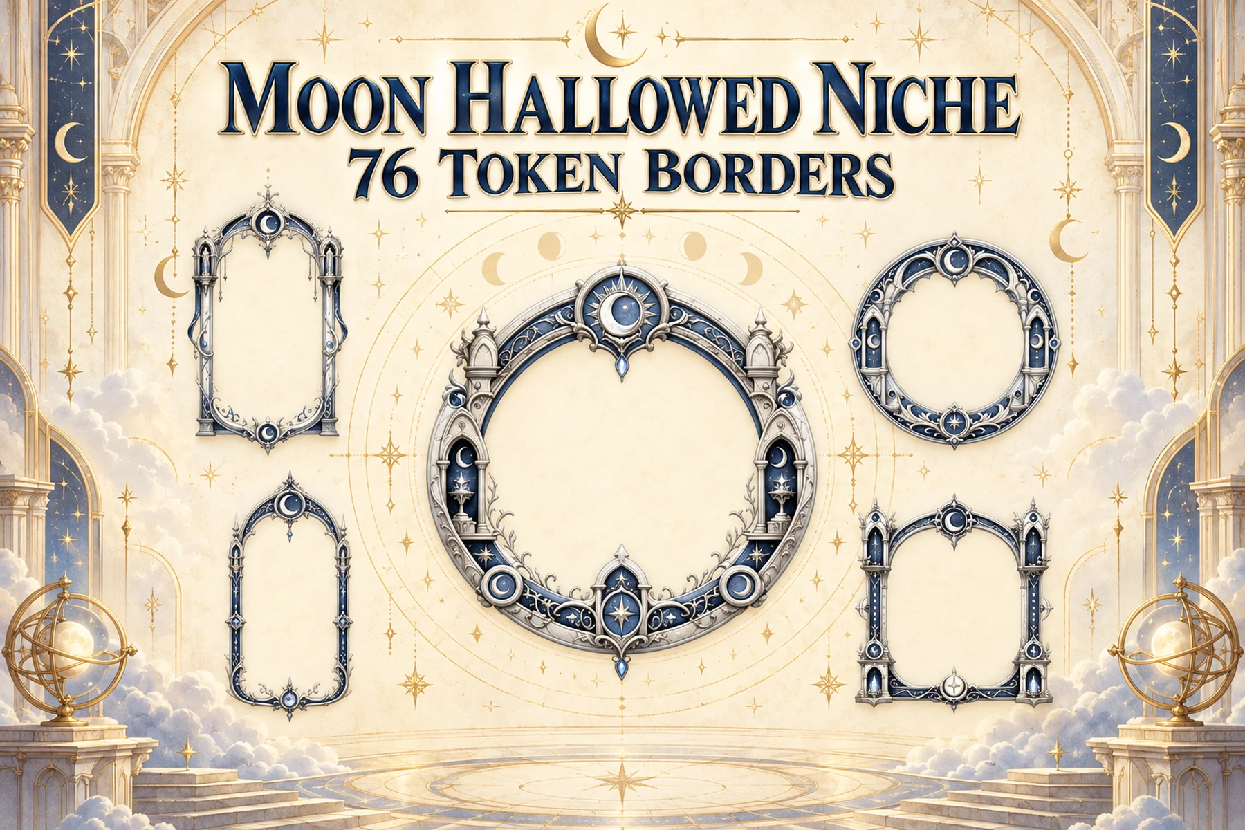 76 Moon Hallowed Niche Token Borders