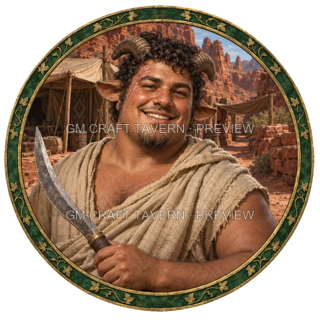 Aperçu du token vu du dessus de Varka Stonebrook - Barbare