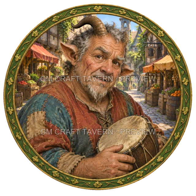 Aperçu du token vu du dessus de Morga Stonebrook - Barde