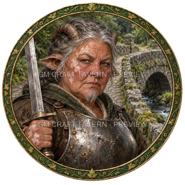 Aperçu du token vu du dessus de Urdan Ashfield - Guerrier