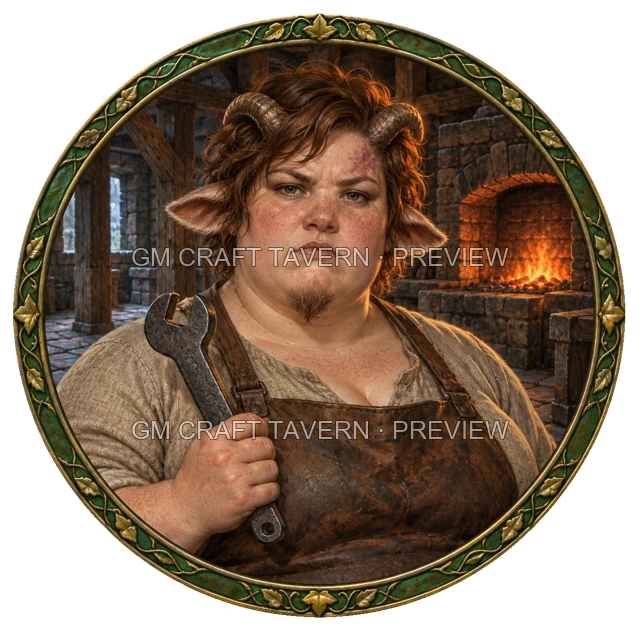 Aperçu du token vu du dessus de Grom Birchhaven - Artificier