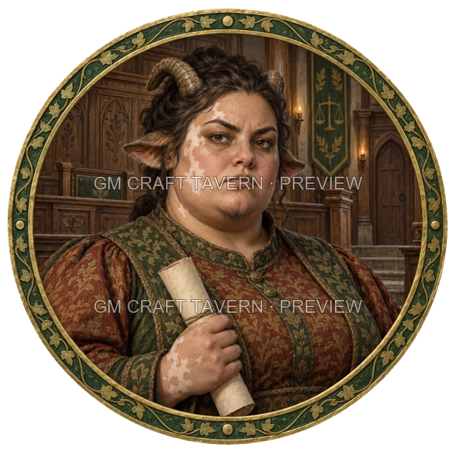 Grom Oakbend - aperçu de token de noble vu du dessus