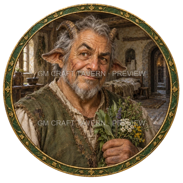 Morga Hillward - aperçu de token de paria vu du dessus