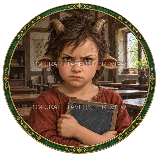 Grom Deepgrove - aperçu de token de villageois vu du dessus