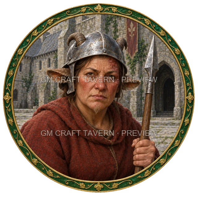 Durg Redcliff - aperçu de token de combattant vu du dessus