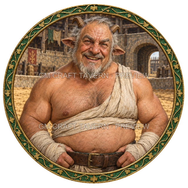 Morga Redcliff - aperçu de token de combattant vu du dessus