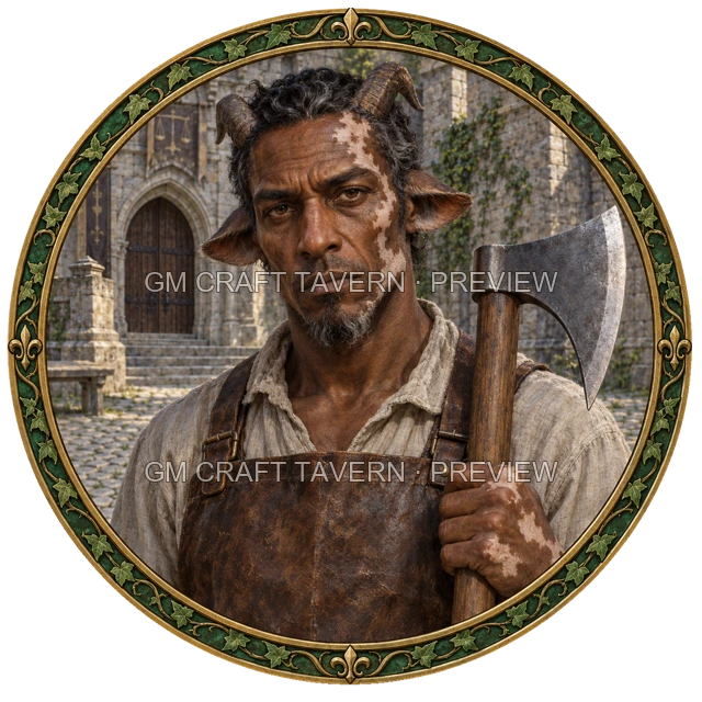 Varka Clearwell - aperçu de token de combattant vu du dessus