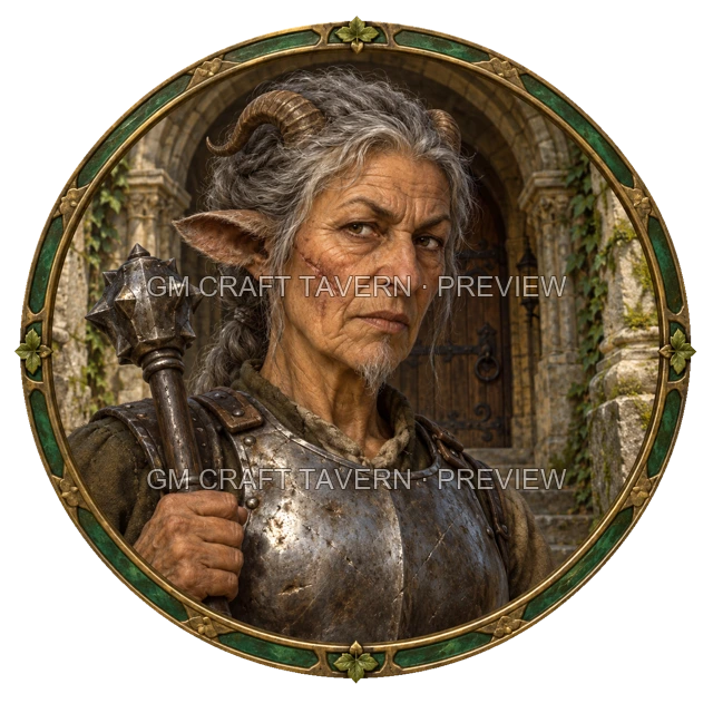 Urdan Clearwell - aperçu de token de combattant vu du dessus