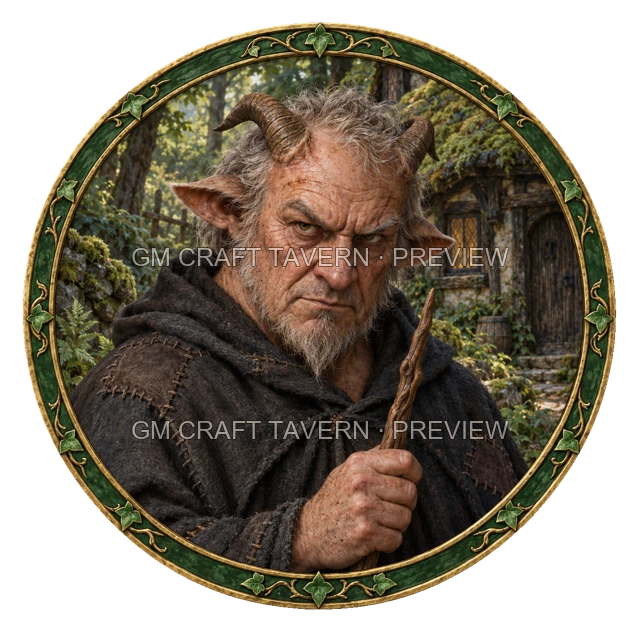 Aperçu de token de sorcière maléfique vu du dessus