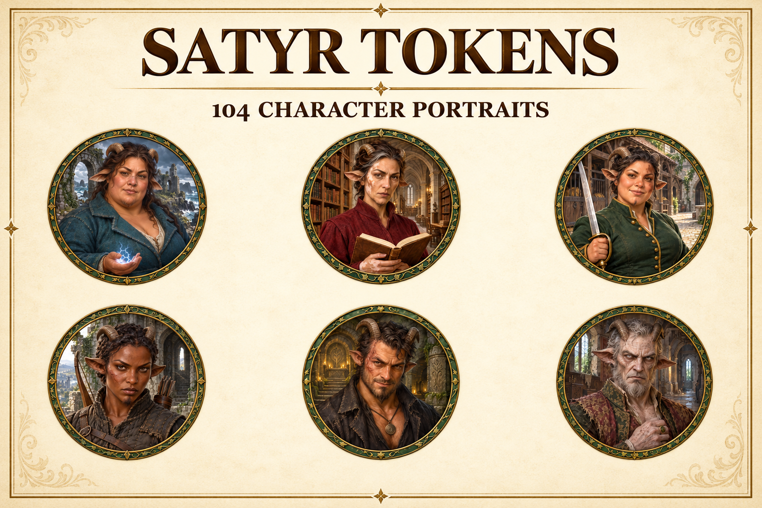 Aperçu du produit Satyr Character Tokens 1