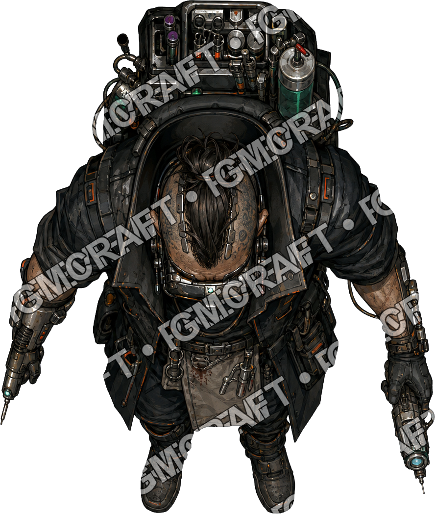 Black Market Cyber Doc top-down token preview