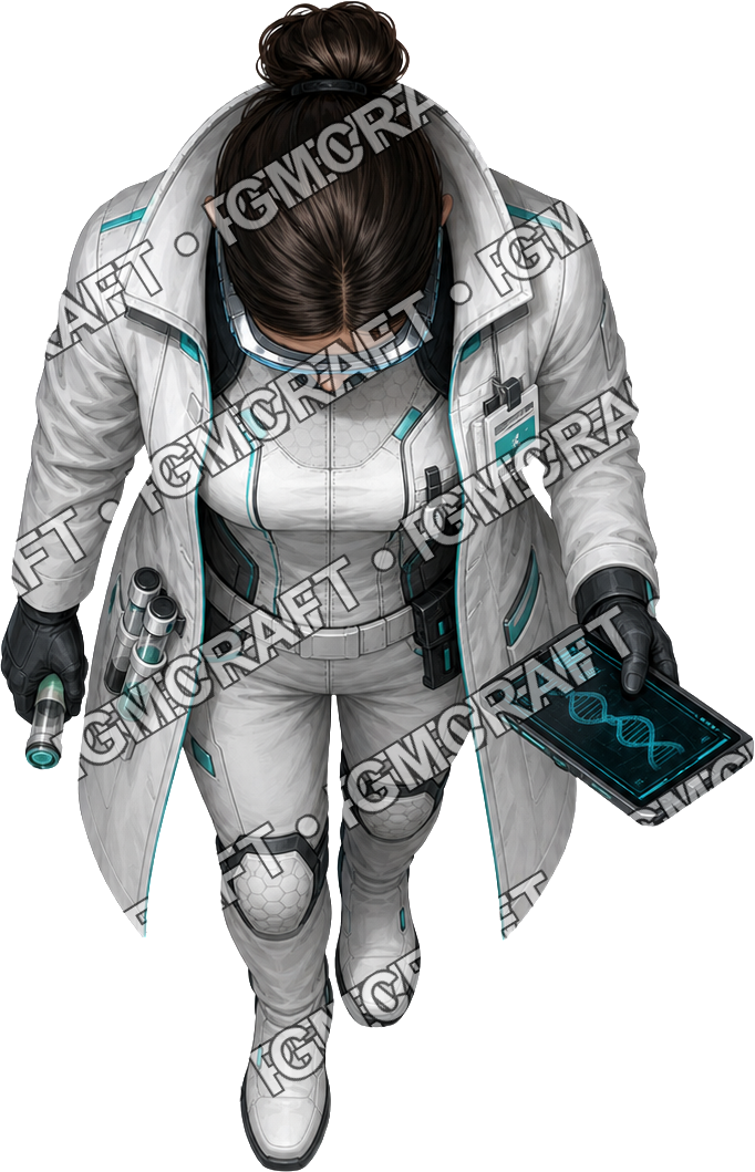 Gene Lab Technician top-down token preview