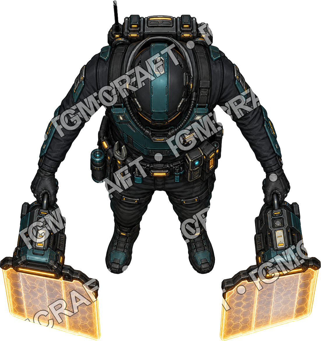 Plasma Barricade Tech top-down token preview