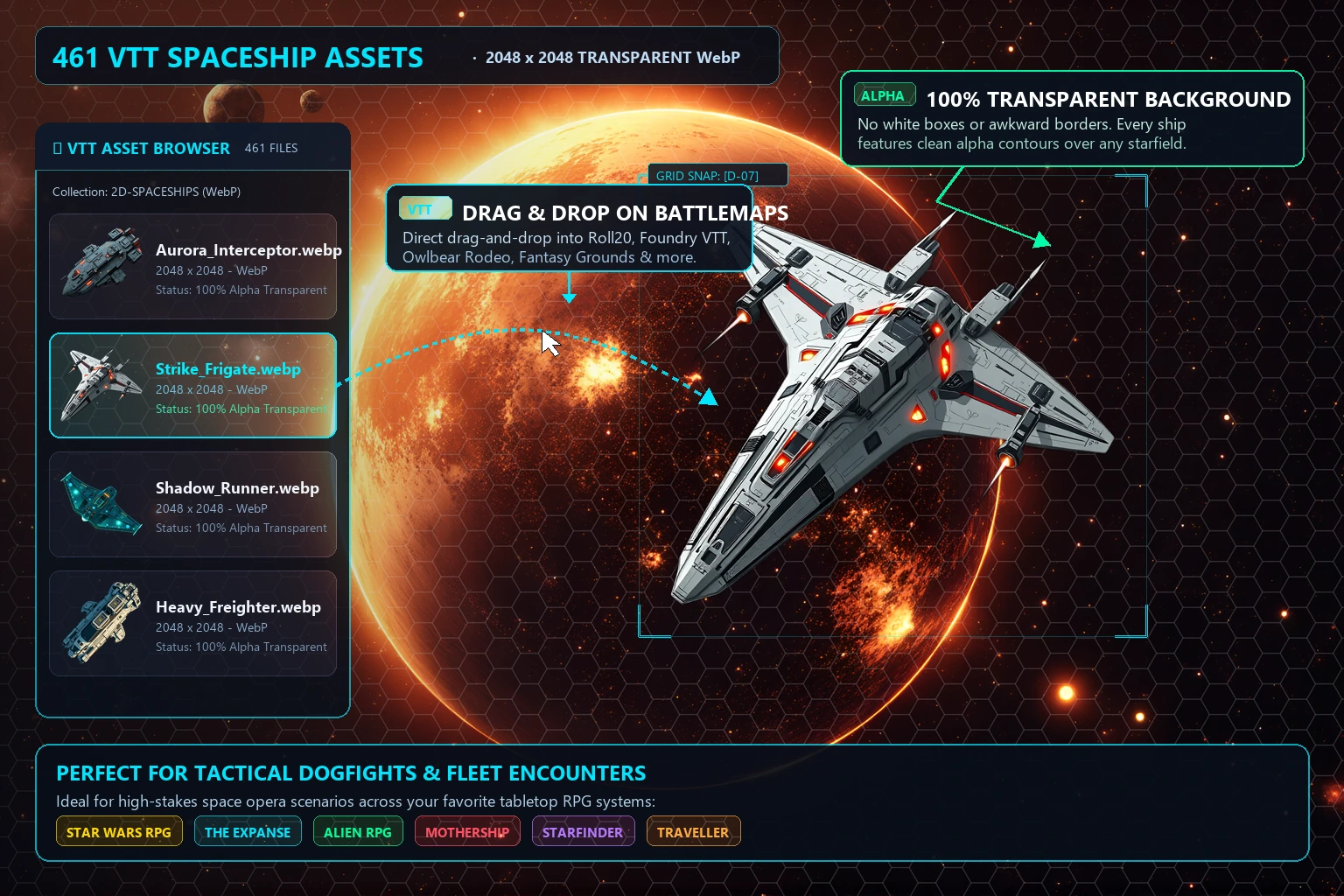 Aperçu du produit Vaisseaux spatiaux de science-fiction en 2D 2