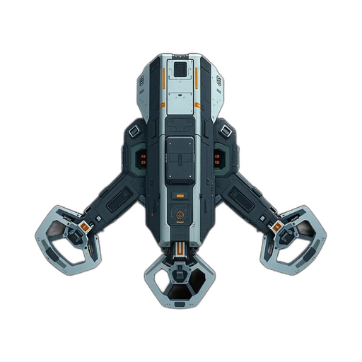 Aperçu du token vu du dessus du transporteur de fret orbital